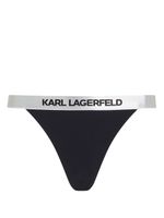 Karl Lagerfeld bas de bikini à bande logo - Noir - thumbnail