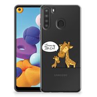 Samsung Galaxy A21 Telefoonhoesje met Naam Giraffe - thumbnail