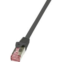 LogiLink CQ2033S RJ45 Netwerkkabel, patchkabel CAT 6 S/FTP 1.00 m Zwart Vlambestendig, Snagless 1 stuk(s)