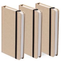 4x stuks luxe schriften zwart elastiek A6 formaat