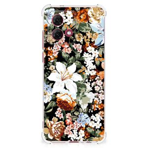 Case voor Motorola Moto G84 Dark Flowers