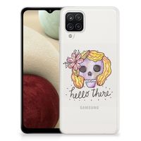 Silicone Back Case Samsung Galaxy A12 Boho Skull - thumbnail