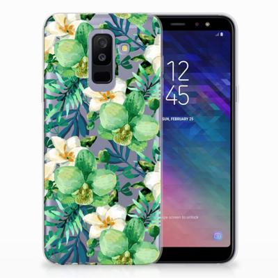 Samsung Galaxy A6 Plus (2018) TPU Case Orchidee Groen