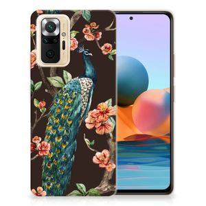 Xiaomi Redmi Note 10 Pro TPU Hoesje Pauw met Bloemen