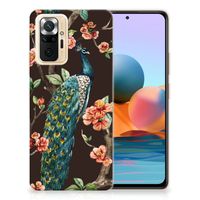 Xiaomi Redmi Note 10 Pro TPU Hoesje Pauw met Bloemen - thumbnail