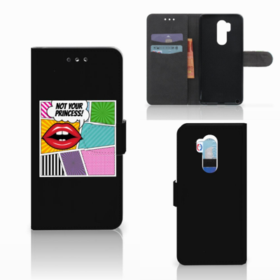 LG G7 Thinq Wallet Case met Pasjes Popart Princess