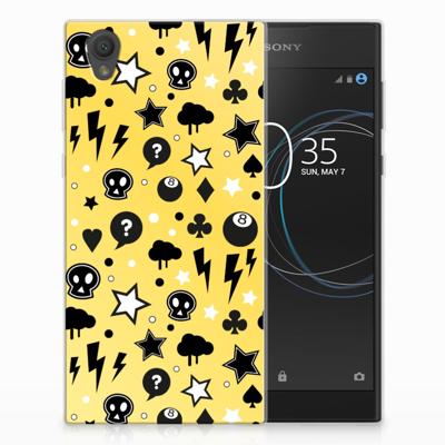 Silicone Back Case Sony Xperia L1 Punk Geel Silicone Back Case Sony Xperia L1 Punk Geel