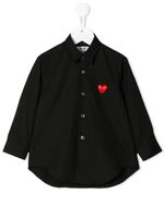 Comme Des Garçons Play Kids chemise à patch logo - Noir