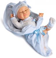 Berjuan pop meisjes 40 cm grijs/blauw