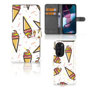 Motorola Edge 30 Pro Book Cover Icecream