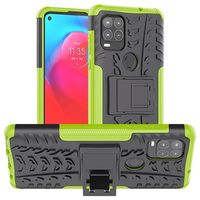 Antislip Xiaomi Redmi 9C, Redmi 9C NFC Hybrid Case met Standaard - Groen / Zwart - thumbnail