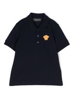 Versace Kids polo à logo Medusa brodé - Bleu