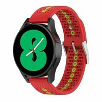 By Qubix - Compatible met Garmin Forerunner 255 - Dot Pattern bandje - Rood - Compatible Garmin bandje - Bandbreedte: 22mm