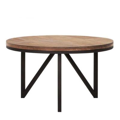 Ronde Salontafel Odeon (60cm)  | Hout  | Teak | Zwart Bruin