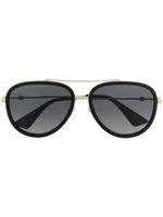 Gucci Eyewear lunettes de soleil à monture pilote - Noir