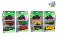 Kids Globe Farming Kids globe tractor set 3-delig die cast freewheel