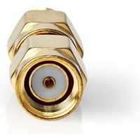 SMA-Adapter | SMA Male Omgekeerde Polariteit | SMA Female | Verguld | 50 Ohm | Recht | Koper | Goud