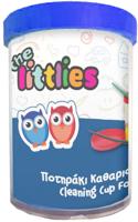 The Littlies reinigingsglas junior 9 cm blauw