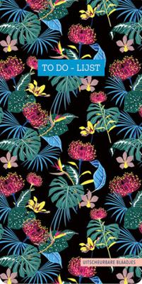 ZNU to do lijst Floral Black 21,8 x 10,9 cm papier ZNU to do lijst Floral Black 21,8 x 10,9 cm papier