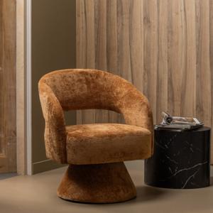 WOOOD Draaifauteuil Ebba Chenille - Terra