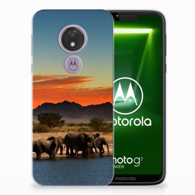 Motorola Moto G7 Power TPU Hoesje Olifanten Motorola Moto G7 Power TPU Hoesje Olifanten