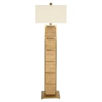 Richmond Vloerlamp Meyra Marmer, 150cm hoog - Bruin