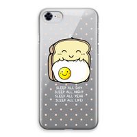 Sleep All Day: iPhone 8 Transparant Hoesje