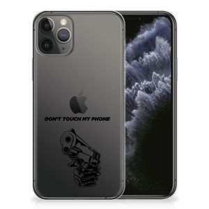 Apple iPhone 11 Pro Silicone-hoesje Gun Don't Touch My Phone