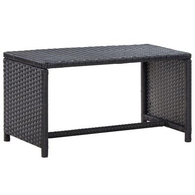 vidaXL Salontafel 70x40x38 cm poly rattan zwart