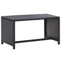 vidaXL Salontafel 70x40x38 cm poly rattan zwart