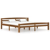 Bedframe massief grenenhout honingbruin 180x200 cm