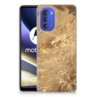 Motorola Moto G51 5G TPU Siliconen Hoesje Marmer Creme