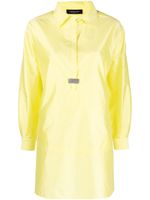 Fabiana Filippi robe-chemise satinée à coupe courte - Jaune - thumbnail