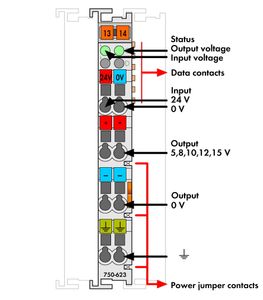 WAGO 750-623 PLC-klem 750-623 1 stuk(s)