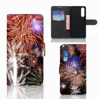 Huawei P30 Wallet Case met Pasjes Vuurwerk