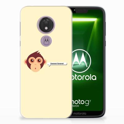 Motorola Moto G7 Power Telefoonhoesje met Naam Monkey