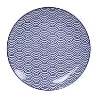 Tokyo Design Studio - Nippon Blue - Dinerbord - Golven - 25.7 x 3cm - thumbnail