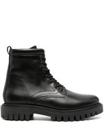 Tommy Hilfiger bottines en cuir à logo embossé - Noir