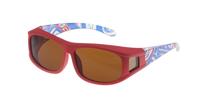 FitOfar overzetzonnebril rood/blauw junior met bruine lens Vz0102lp