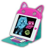 Cefa Toys - Premium lichtbord met kleurrijke lichten, het poppenhuis van Gaby, toverbord met lichtgevende tablet, 3 dubbelzijdige markeringen, geschikt voor kinderen vanaf 5 jaar