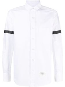 Thom Browne chemise en coton à brassards contrastants - Blanc