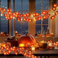 Thanksgiving esdoornblad lichtslingers 10/20/40 led-slingerverlichting batterij / USB-aangedreven halloween kerst bruiloft feest vakantie tuin balkon decoratie Lightinthebox - thumbnail