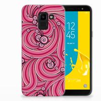 Samsung Galaxy J6 2018 Hoesje maken Swirl Pink - thumbnail