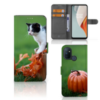 OnePlus Nord N100 Telefoonhoesje met Pasjes Kitten - thumbnail