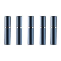 5 stuks portable mini hervulbare glas parfum fijne mist verstuivers met metallic exterieur 5ml (blauw)