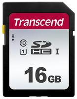Transcend Ts16Gsdc300S Sdhc Geheugenkaart, I, C10, U1, Zwart, 16Gb