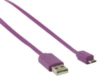 Valueline 1m, USB 2.0 A - Micro B USB-kabel USB A Micro-USB B Paars - thumbnail