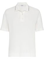 Brunello Cucinelli polo à ornements métalliques - Blanc