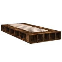 vidaXL Bedframe bewerkt hout gerookt eikenkleurig 100x200 cm