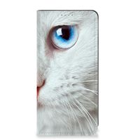 Google Pixel 8 Hoesje maken Witte Kat